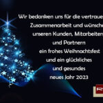 12.2022: Schöne Weihnachten und ein gutes neues Jahr